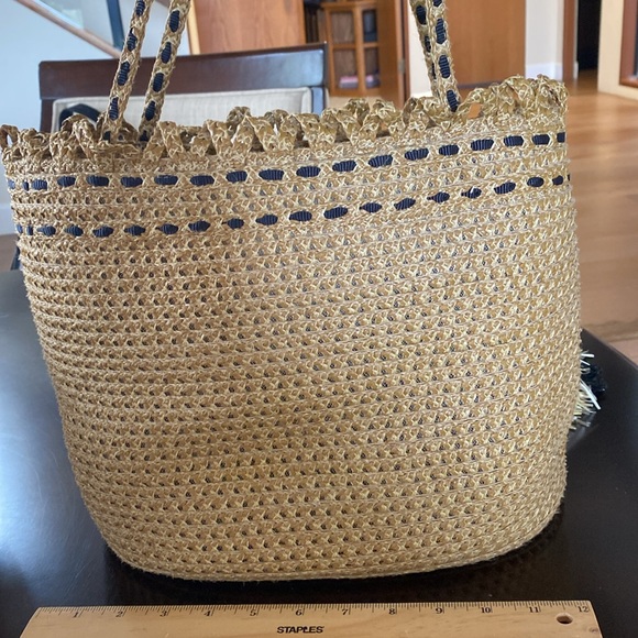 Authentic Eric Javitz straw tote - Picture 4 of 5